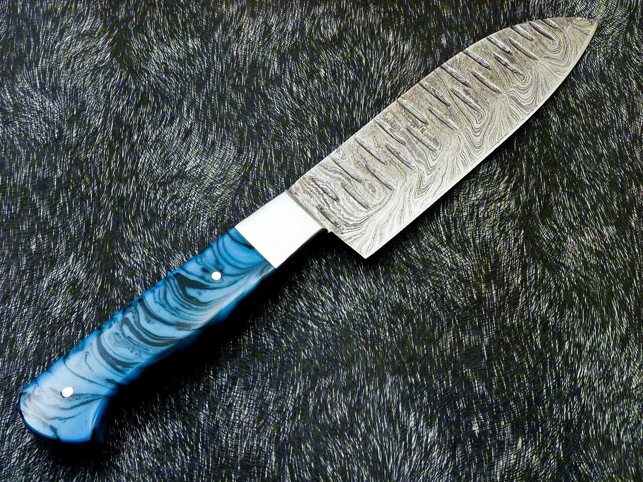 11" Custom Hand Forged Damascus Steel Chef Knife Kitchen Knife with Resin Handle