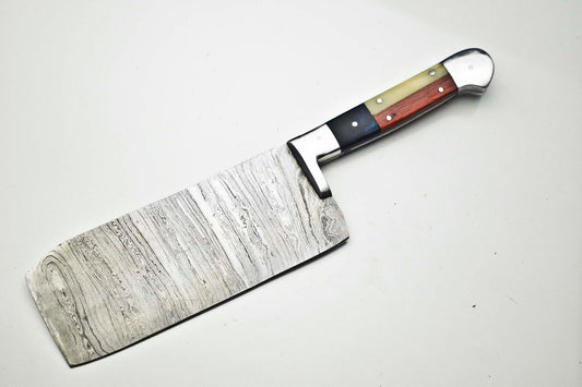 12.0" Custom Handmade Damascus Steel Chef Chopper Knife | Full Tang Kitchen Knife

