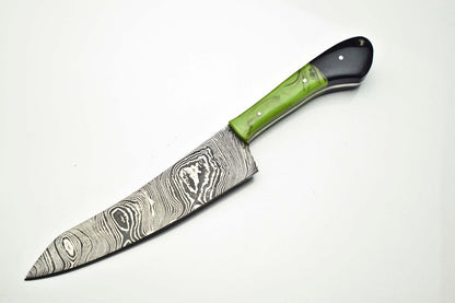 12.0" Handmade Damascus Blade Kitchen Full Tang Chef Knife – 384 Layer Forged Steel