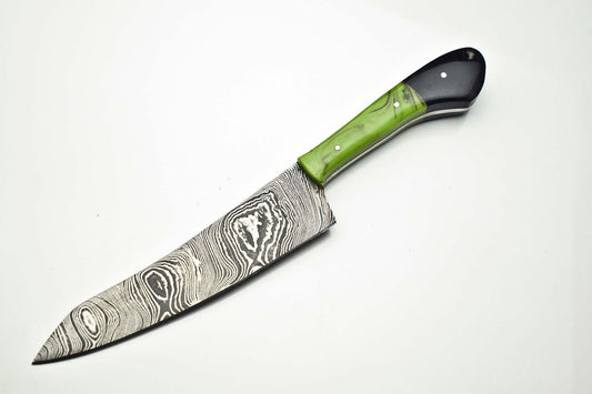 12.0" Handmade Damascus Blade Kitchen Full Tang Chef Knife – 384 Layer Forged Steel