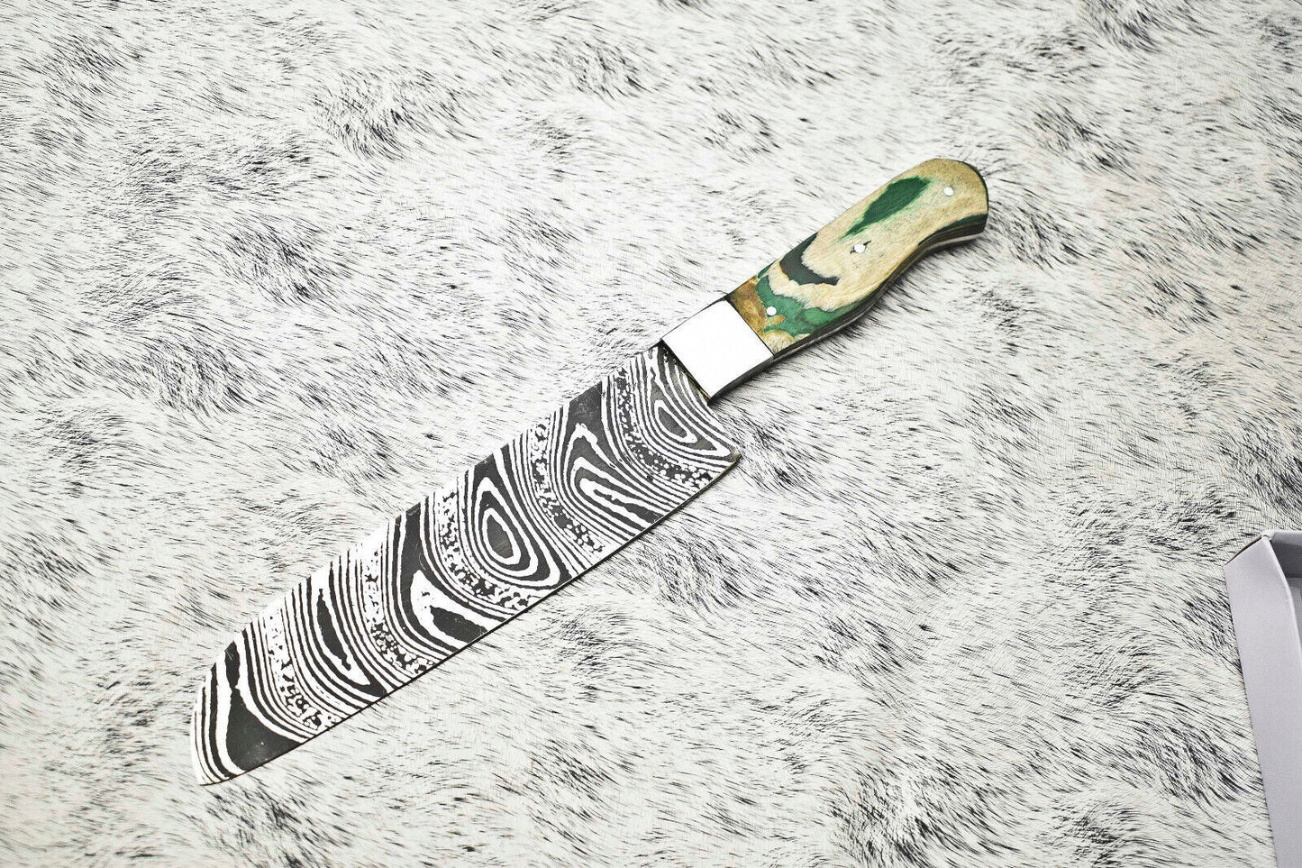 12.0" Handmade Damascus Blade Kitchen Full Tang Chef Knife – 384 Layers, High Carbon Steel

