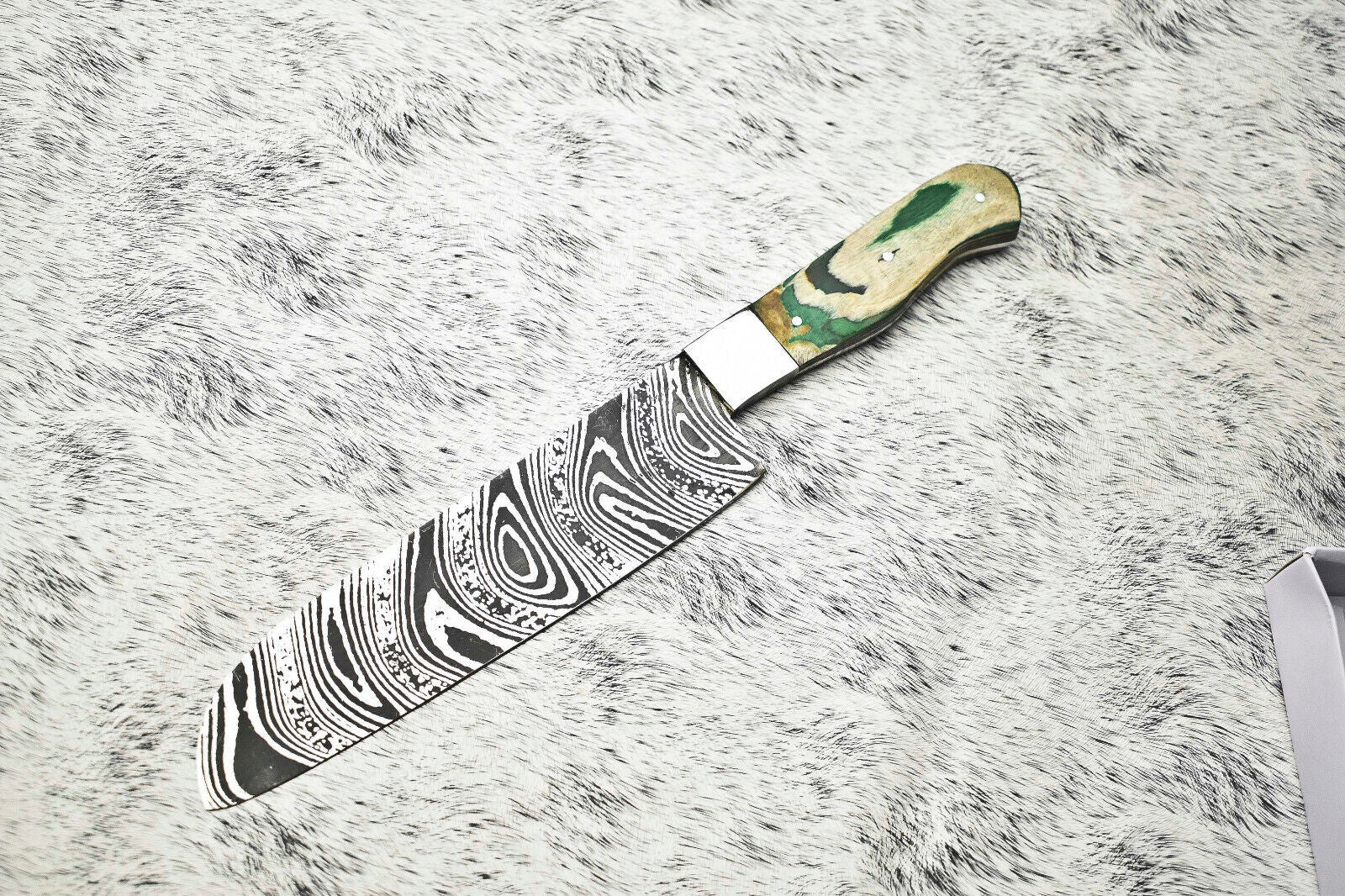 12.0" Handmade Damascus Blade Kitchen Full Tang Chef Knife – 384 Layers, High Carbon Steel

