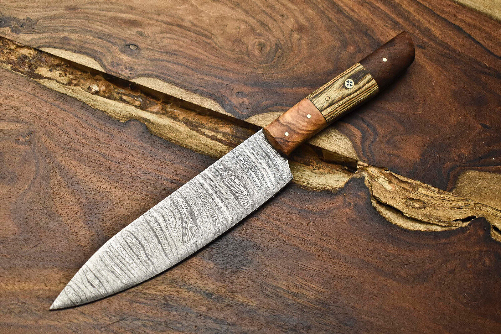12.0" Handmade Damascus Steel Blade Kitchen Chef Full Tang Knife