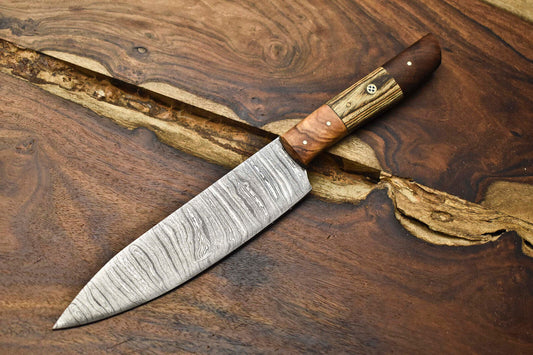 12.0" Handmade Damascus Steel Blade Kitchen Chef Full Tang Knife