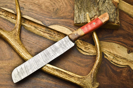 12.0" Handmade Damascus Steel Blade Kitchen Chef Full Tang Knife – Artisan Forged