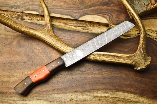 12.0" Handmade Damascus Steel Blade Kitchen Chef Full Tang Knive