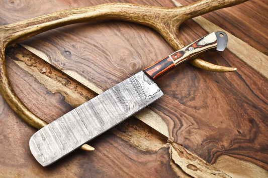 12.0" Handmade Damascus Steel Chef Knife – Full Tang Kitchen Cooking Blade
