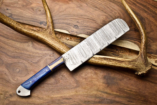 12.0" Handmade Damascus Steel Full Tang Chef Chopper Knife – Kitchen Cooking Blade