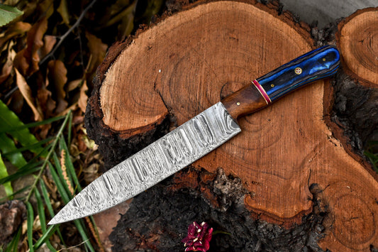 12.0" Handmade Damascus Steel Full Tang Chef Knife | Kitchen Knife