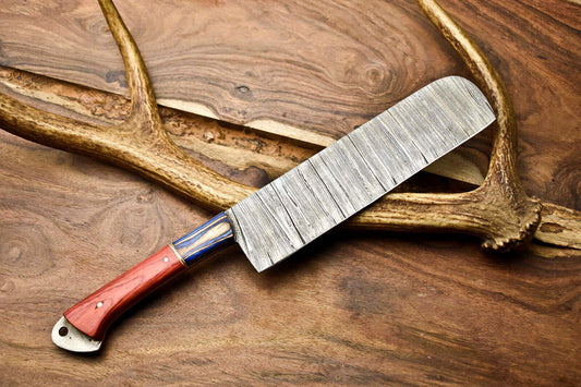 12.0" Handmade Damascus Steel Full Tang Chopper Knife – Professional Chef Kitchen Blade