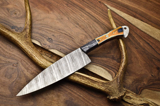 12.0" Handmade Damascus Steel Kitchen Chef Knife Full Tang – 384 Layers Forged Blade