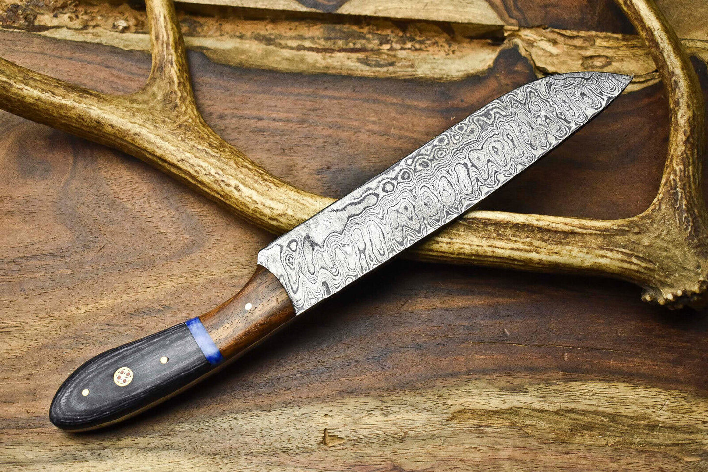 12.0" Handmade Damascus Steel Kitchen Chef Knife | Full Tang Forged Blade