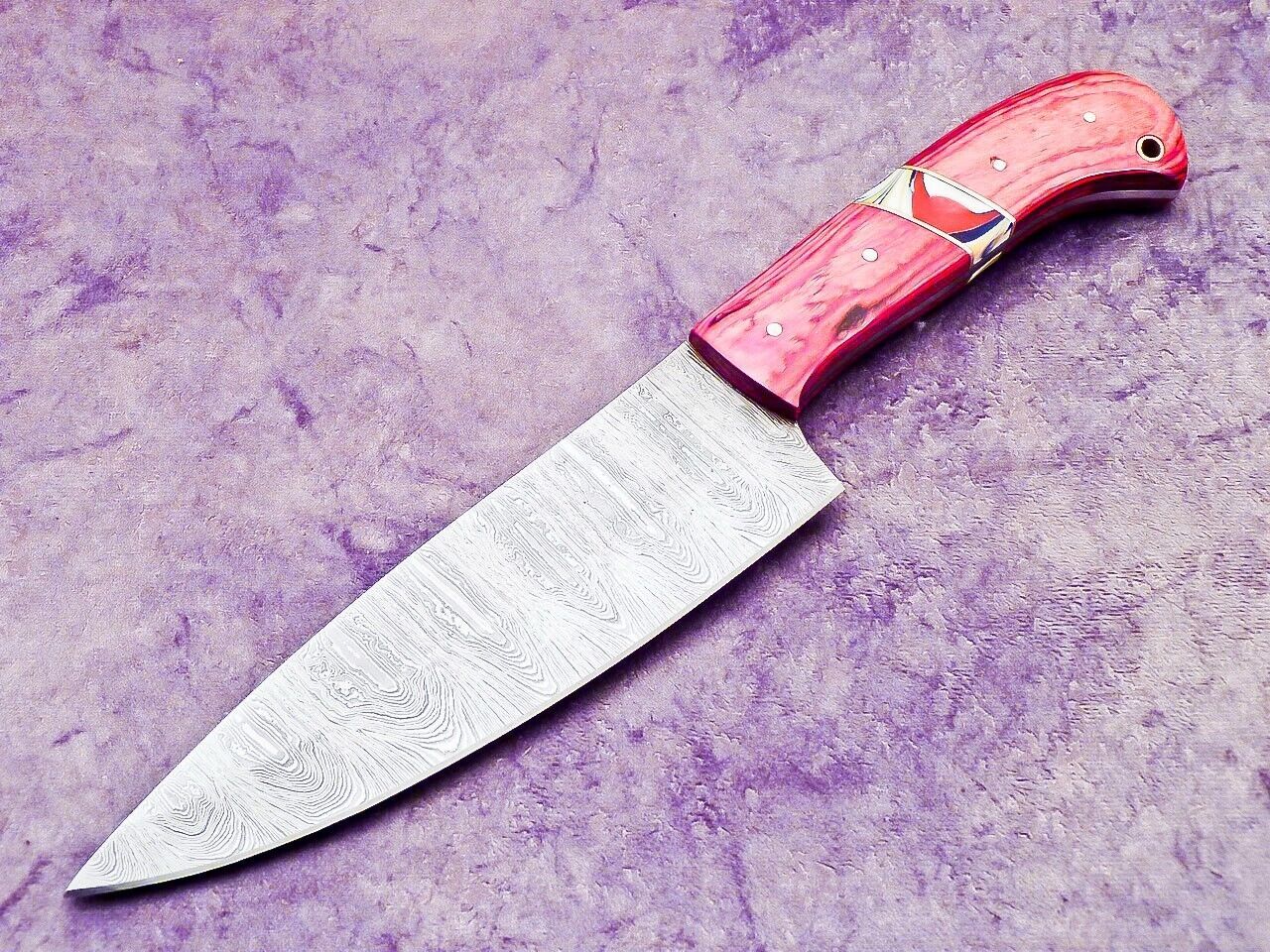 12.0" Professional Chef Knife Damascus Blade Kitchen Knife "Hard Wood"