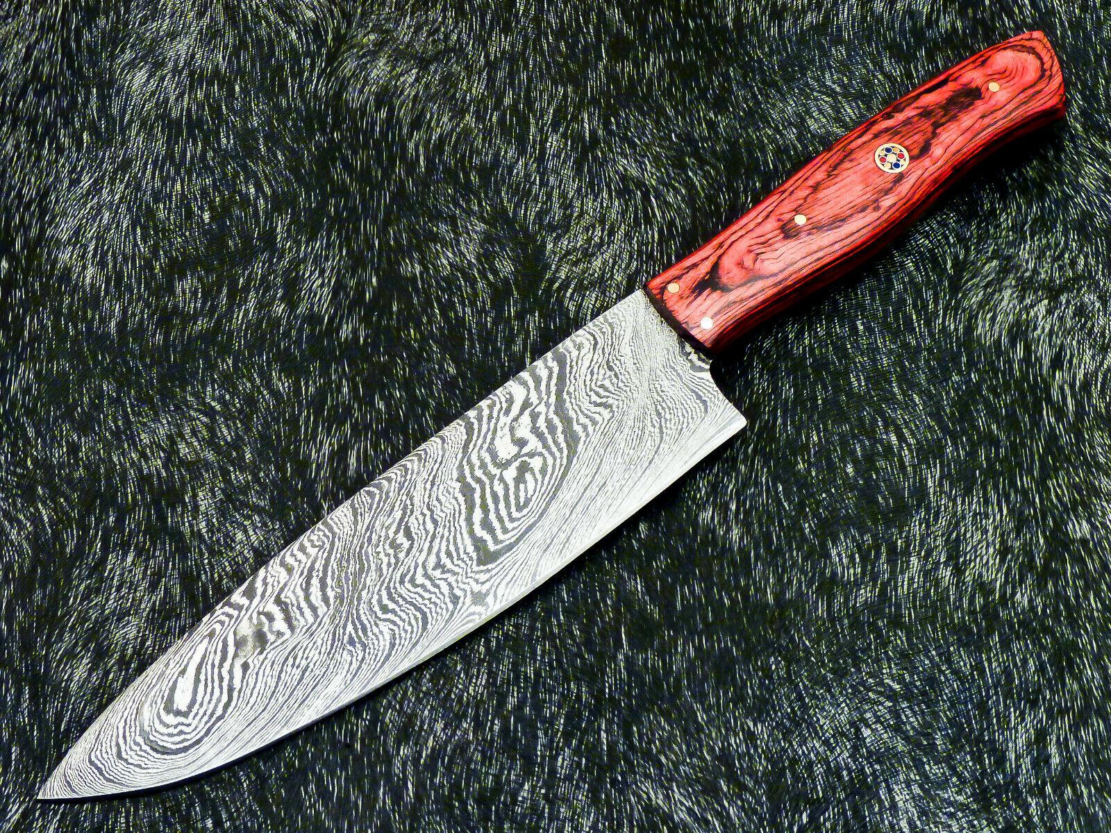  12.0" Professional Handmade Damascus Chef Knife with Pakkawood Handle