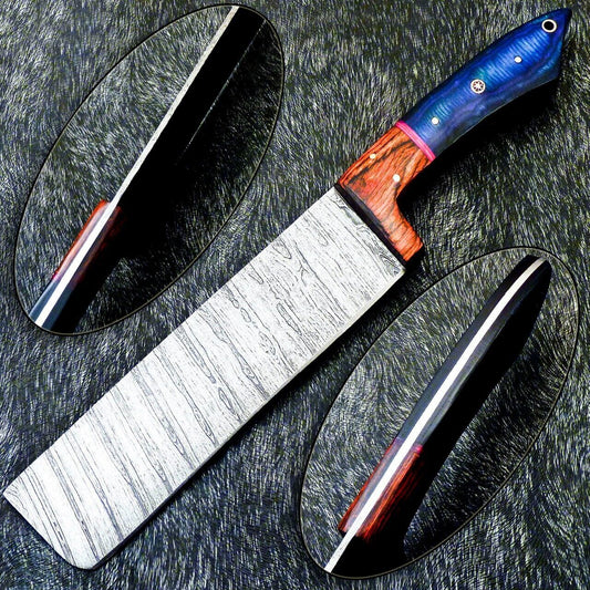 12.0" Professional Kitchen Chef Knife | Handmade Damascus Steel Blade with Hard Wood Handle  
