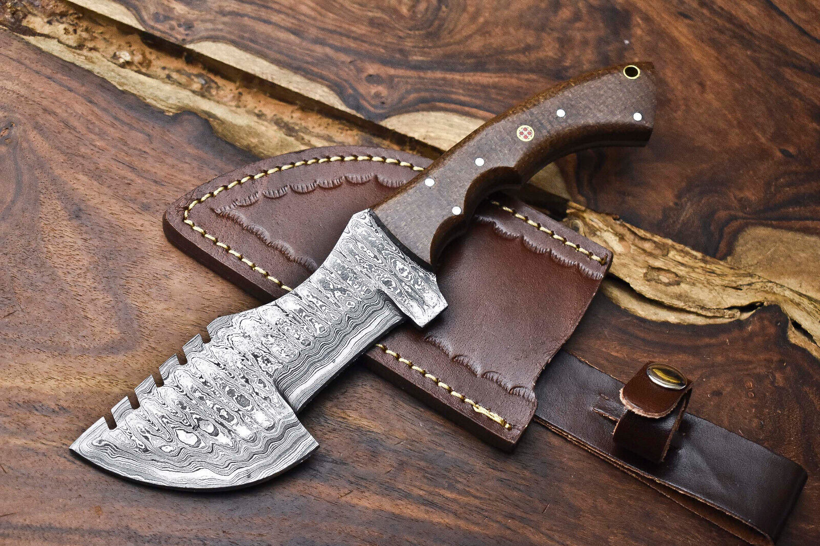 12.0" Rare Handmade Damascus Blade Tracker Knife | Full Tang Camping Survival Knife