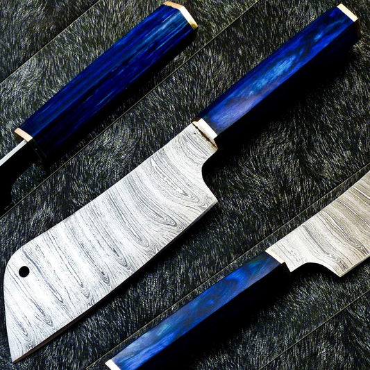 12" Custom Hand Forged Damascus Steel Chef Knife – Kitchen Knife with Hardwood Handle