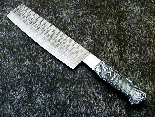 12" Custom Hand Forged Damascus Steel Chopper Knife | Kitchen & Chef Knife
