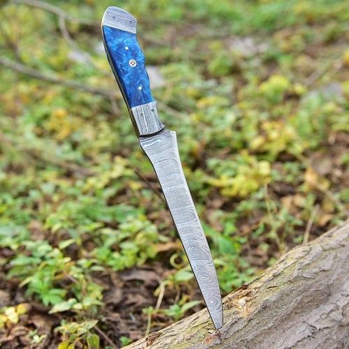12” Custom Handmade Damascus Steel Chef Fillet Knife – Twist Pattern Blade