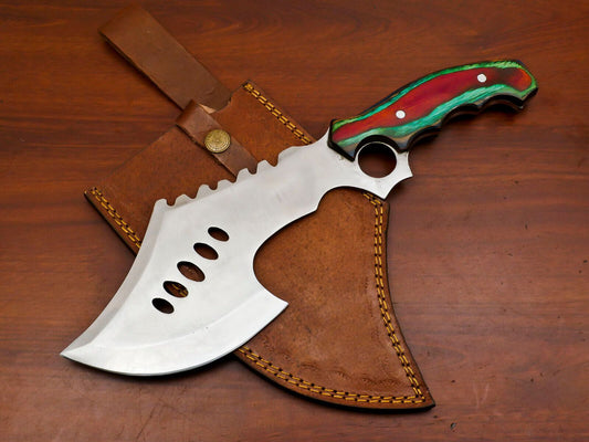 12" D2 Steel Custom Bowie Knife Full Tang Tactical Bowie Knife With Wood Handle