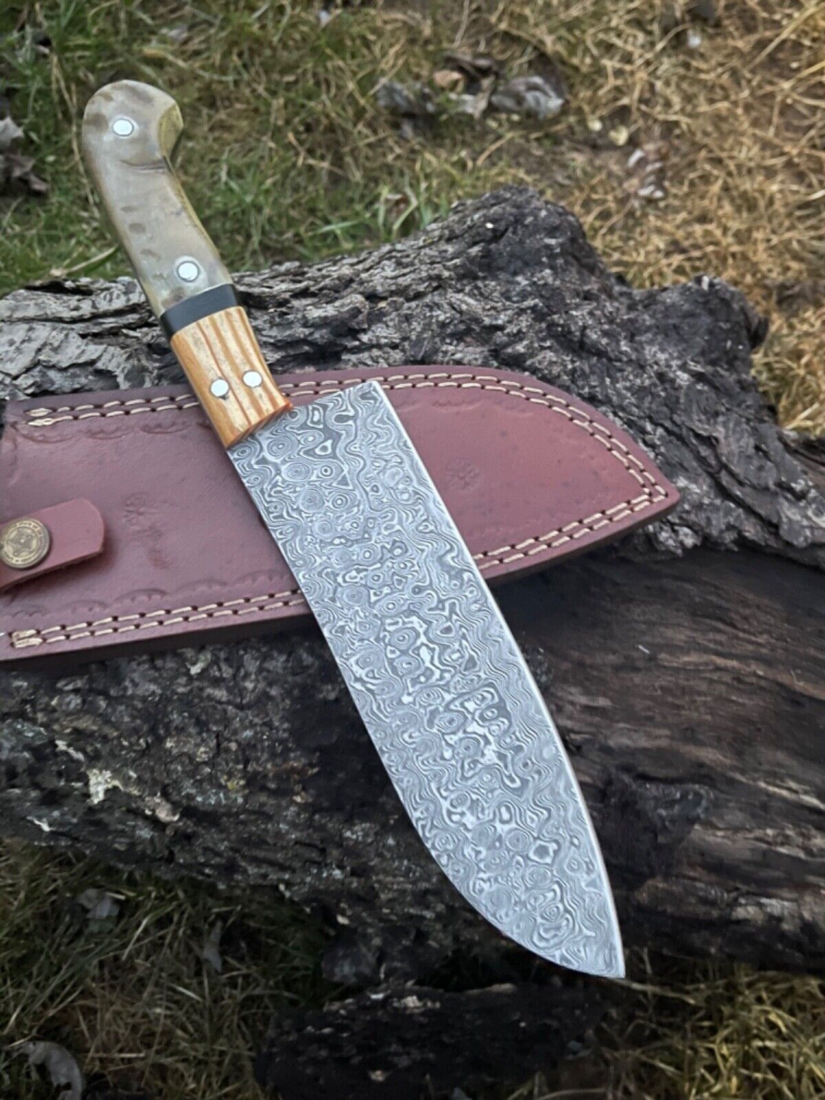12" Damascus Chef Knife Handmade Chef Knife Kitchen Knife