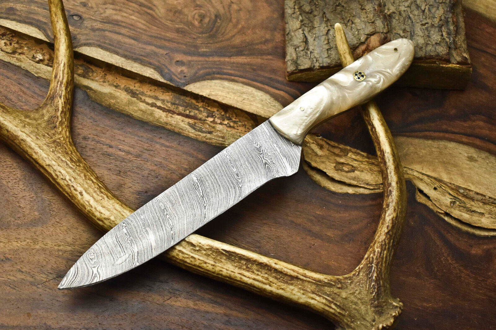 12" Hand-Forged Damascus Steel Chef Knife – Full Tang Kitchen Knife, Handmade