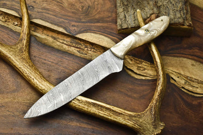 12" Hand-Forged Damascus Steel Chef Knife – Full Tang Kitchen Knife, Handmade