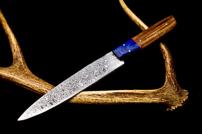 12" Handcrafted Damascus Steel Chef Knife – Full Tang Kitchen Blade