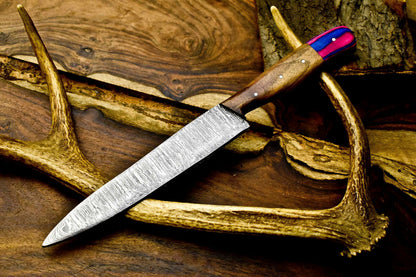 12" Handcrafted Damascus Steel Chef Knife – Full Tang Kitchen Knife