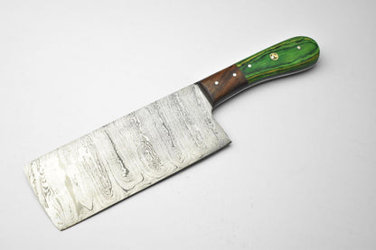 12" Handmade Damascus Blade Full Tang Chopper Chef Knife – Hand Forged