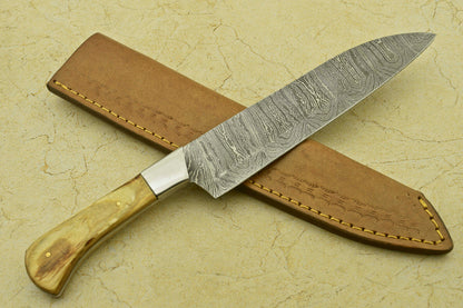 12" Handmade Damascus Steel Chef Kitchen Knife – Pakka Wood Handle, 512 Layers, Hand-Forged

