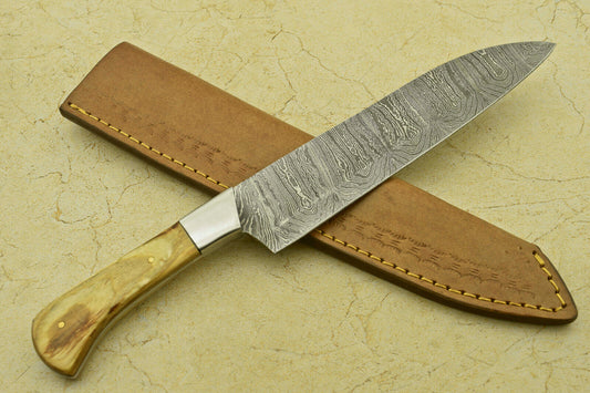 12" Handmade Damascus Steel Chef Kitchen Knife – Pakka Wood Handle, 512 Layers, Hand-Forged

