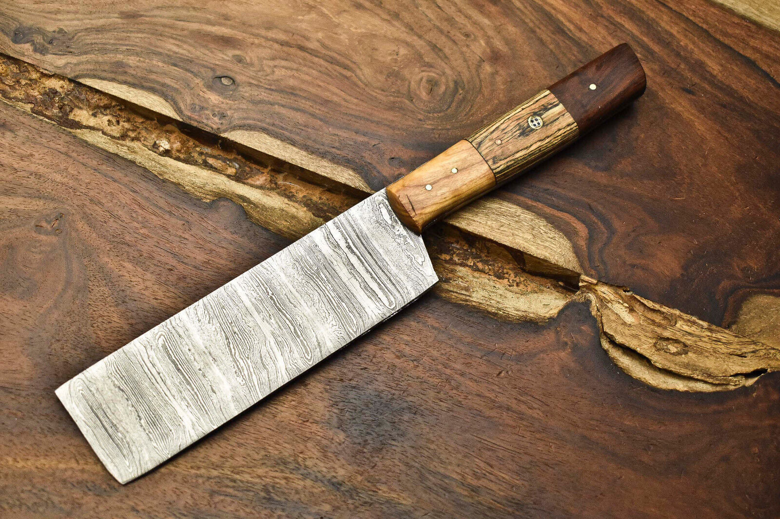12" Handmade Damascus Steel Chef Knife | Full Tang Kitchen Knife