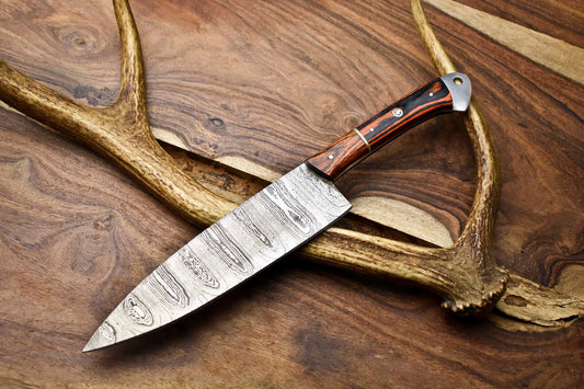 12" Handmade Damascus Steel Full Tang Chef Knife – Professional Kitchen Blade