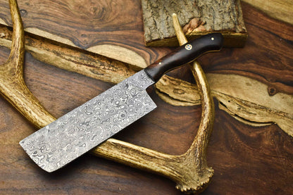 12" Handmade Damascus Steel Kitchen Chef Knife Full Tang with Wood Handle