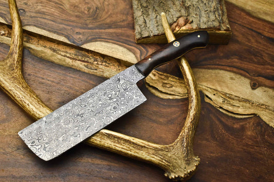 12" Handmade Damascus Steel Kitchen Chef Knife Full Tang with Wood Handle