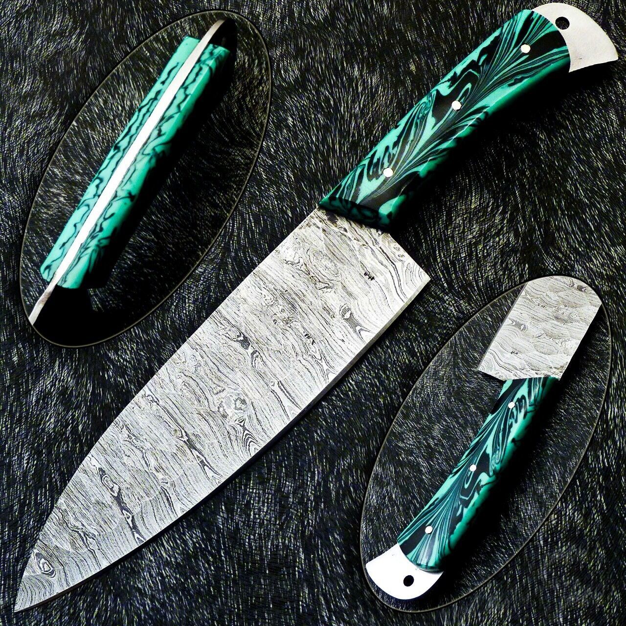 12" Professional Damascus Steel Chef Knife | Resin Handle