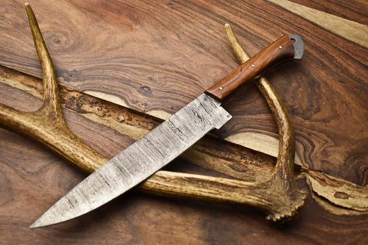 13.0" Custom Handmade Damascus Steel Kitchen Chef Knife | Full Tang
