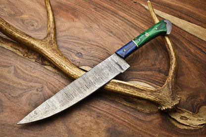 13.0" Custom Handmade Damascus Steel Kitchen Chef Knife | Full Tang, 384-Layer Blade