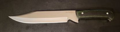 13.5" Custom Handmade D2 Tool Steel Large Hunting Camp Bowie Knife with Leather Sheath
