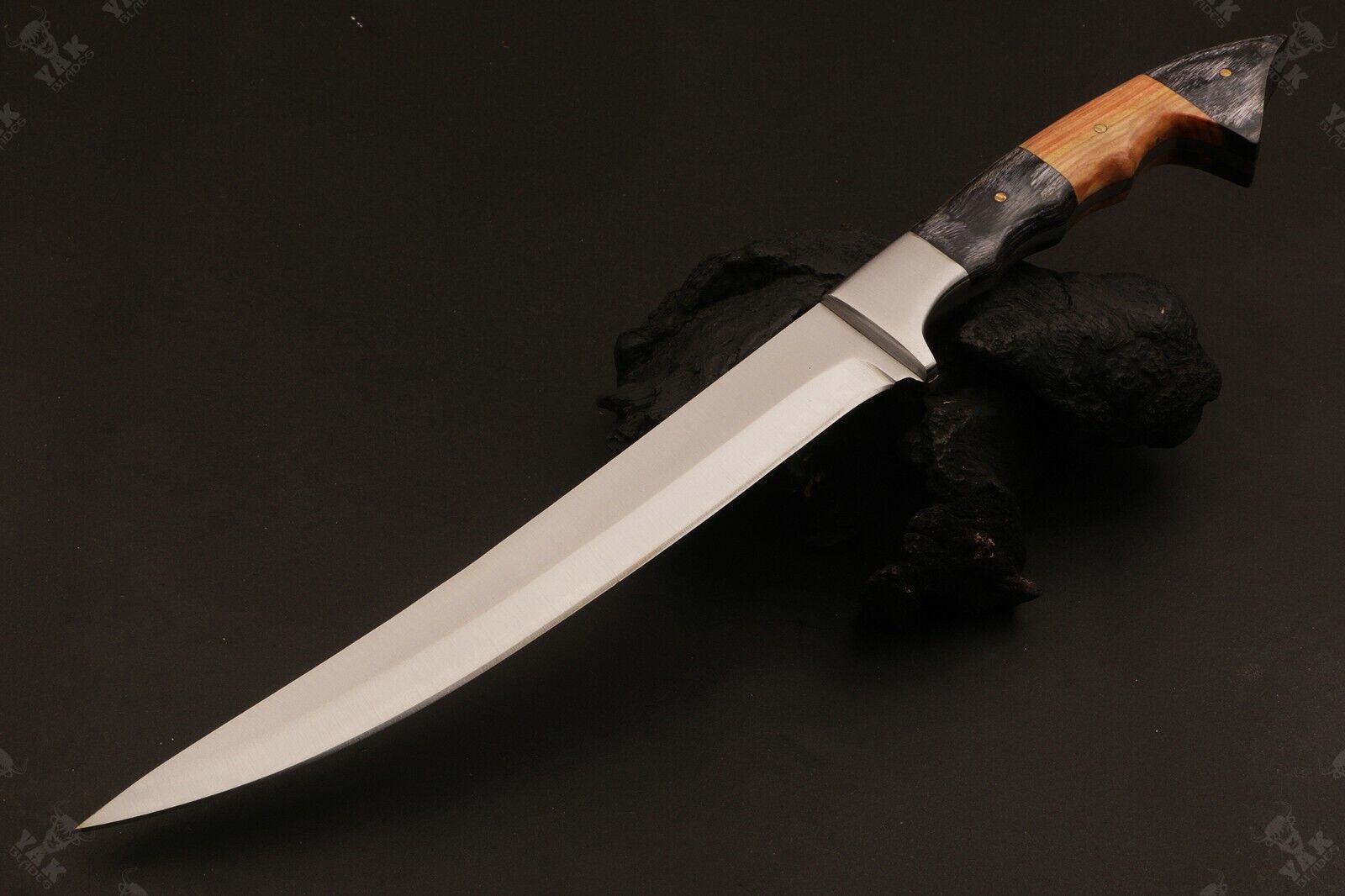 13.5" Handmade D2 Steel Fillet Knife Sharp Fillet Knife & Custom Fillet Knife With Leather Sheath