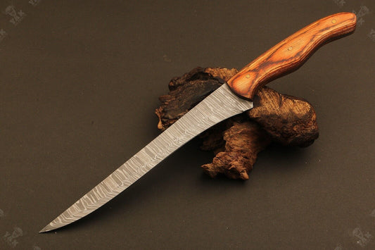 13" Hand Forged Twist Damascus Fillet Knife Custom Fillet knife for Kitchen Use 