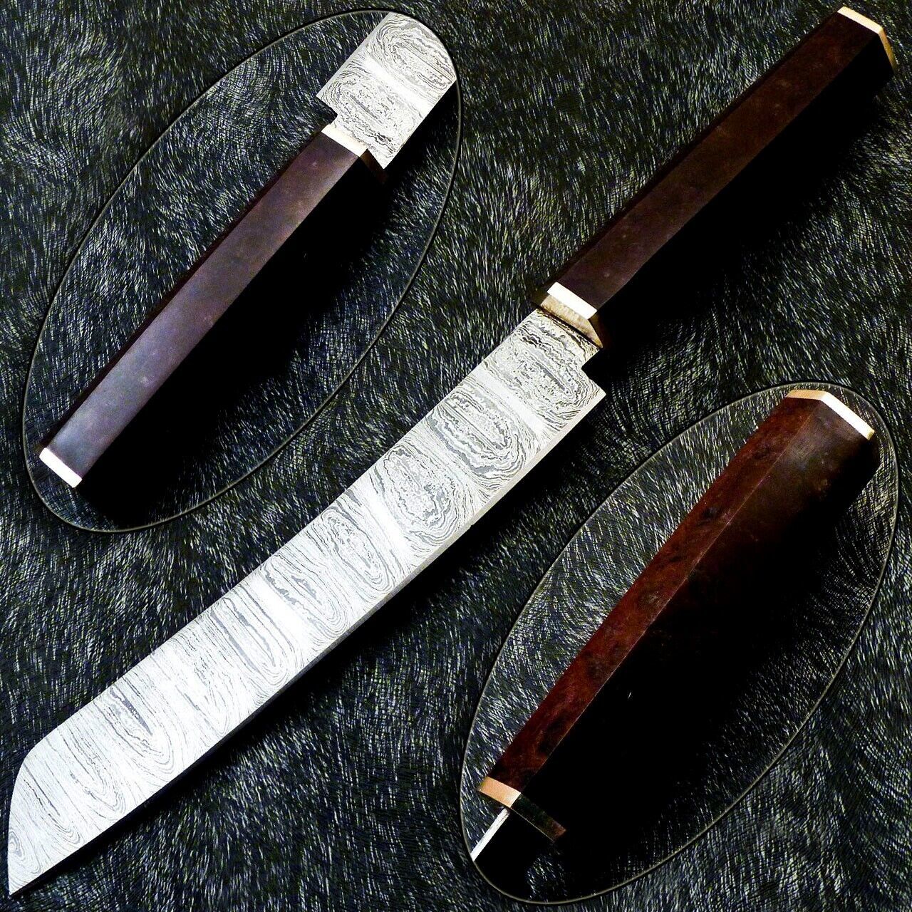 13" Handmade Damascus Chef Knife – Professional Kitchen Knife with Resin Handle