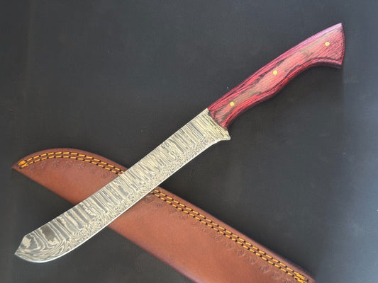 13" Handmade Damascus Fillet Knife Custom Fillet Knife with Pakka Wood Handle