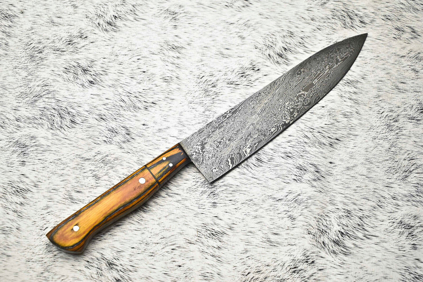 13" Handmade Damascus Steel Blade Kitchen Chef Full Tang Knife