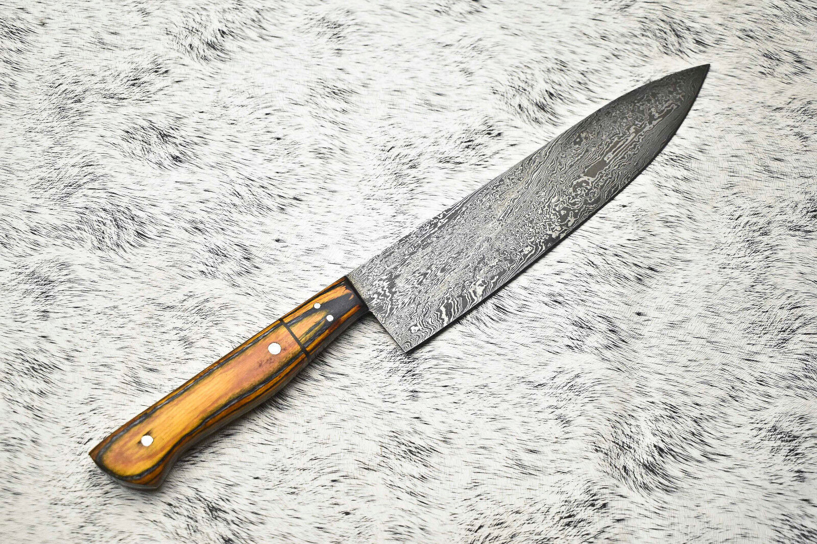13" Handmade Damascus Steel Blade Kitchen Chef Full Tang Knife