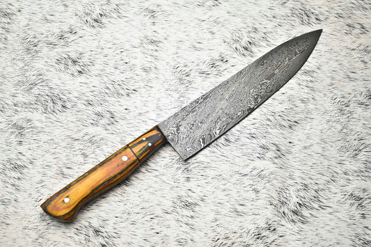 13" Handmade Damascus Steel Blade Kitchen Chef Full Tang Knife