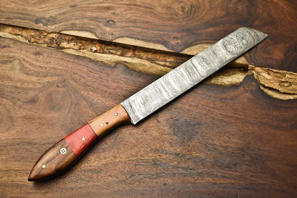 13" Handmade Damascus Steel Kitchen Chef Knife Full Tang Blade