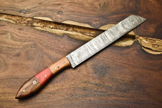 13" Handmade Damascus Steel Kitchen Chef Knife Full Tang Blade