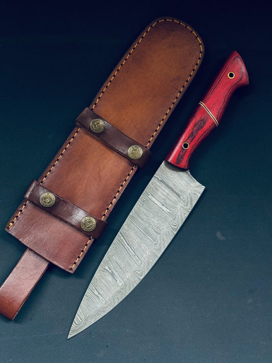 13" Handmade Twist Storm Damascus Steel Kitchen Chef Knife